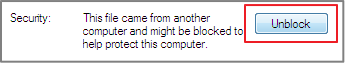 Unblock the help function in Windows.