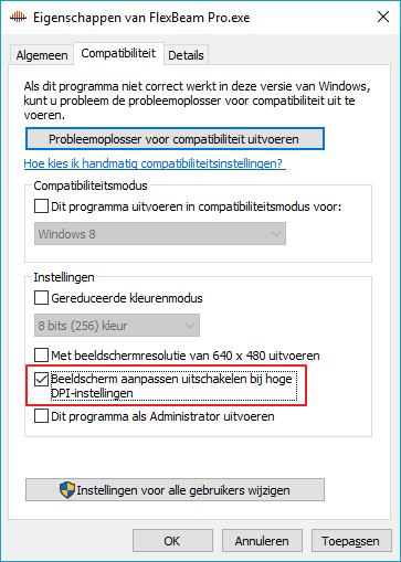 Hoge resolutie en blurry fonts fixen