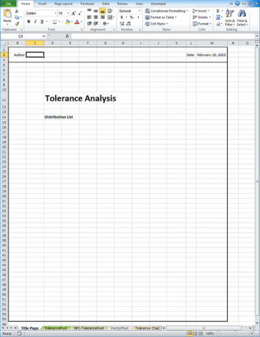 Screenshot TolStackUp titelblad voor tolerantieanalyse